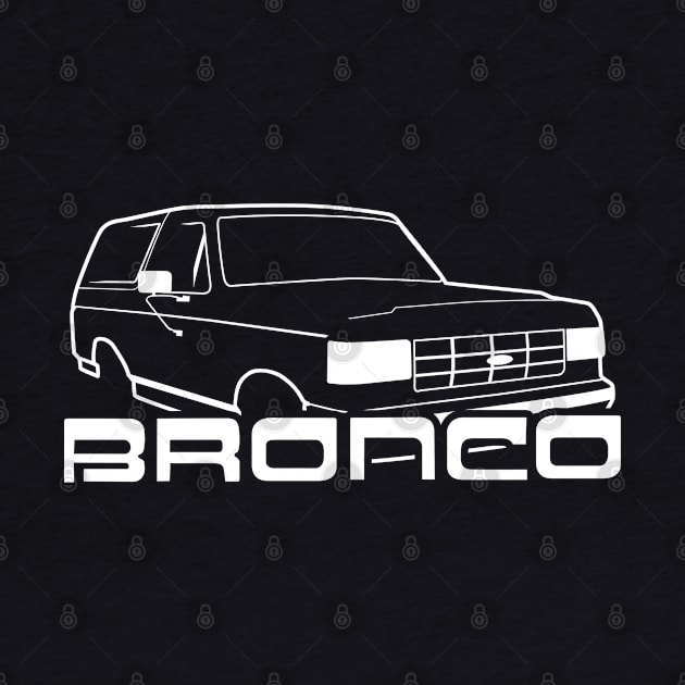 1987-1991 Ford Bronco White w/logo by The OBS Apparel